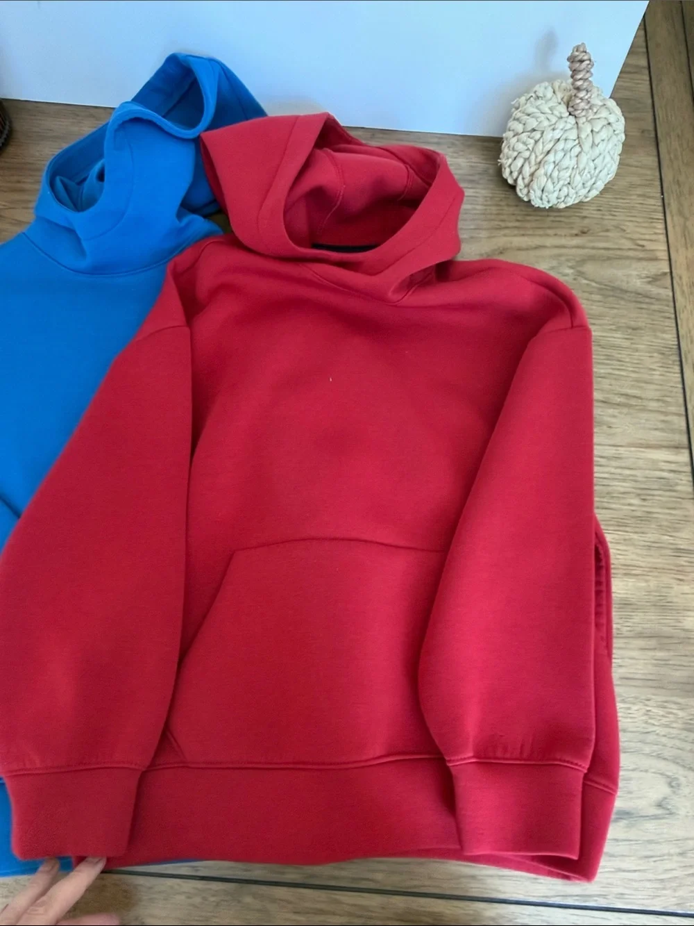Old Navy Red/Blue Active Bounce Fleece Hooded Sweatshirt - Kids